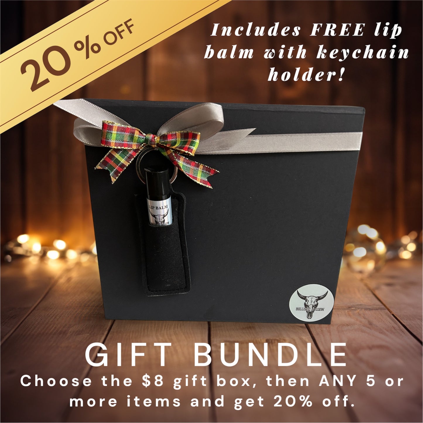 Gift Box W/Lip Balm on Keychain