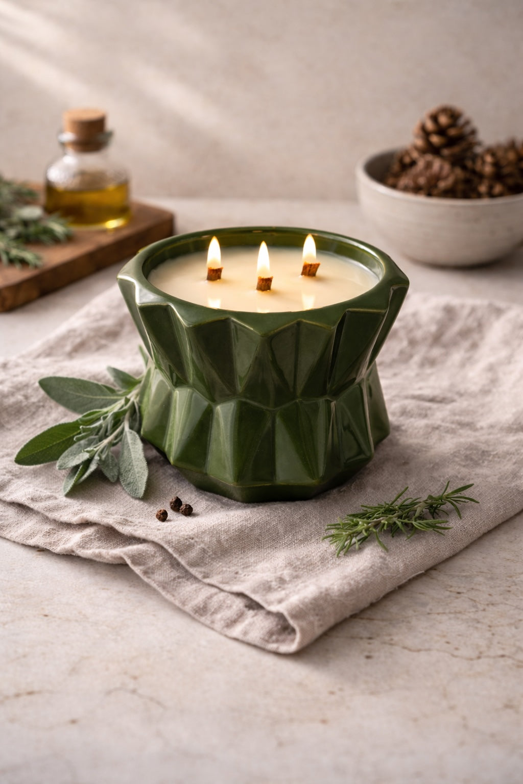 Sage Forest Candle, Clean Burning 20 oz